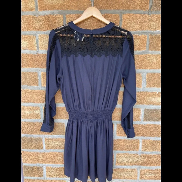 Sea New York Silk Crepe Lace Trim Mini Dress 2 - Picture 12 of 14